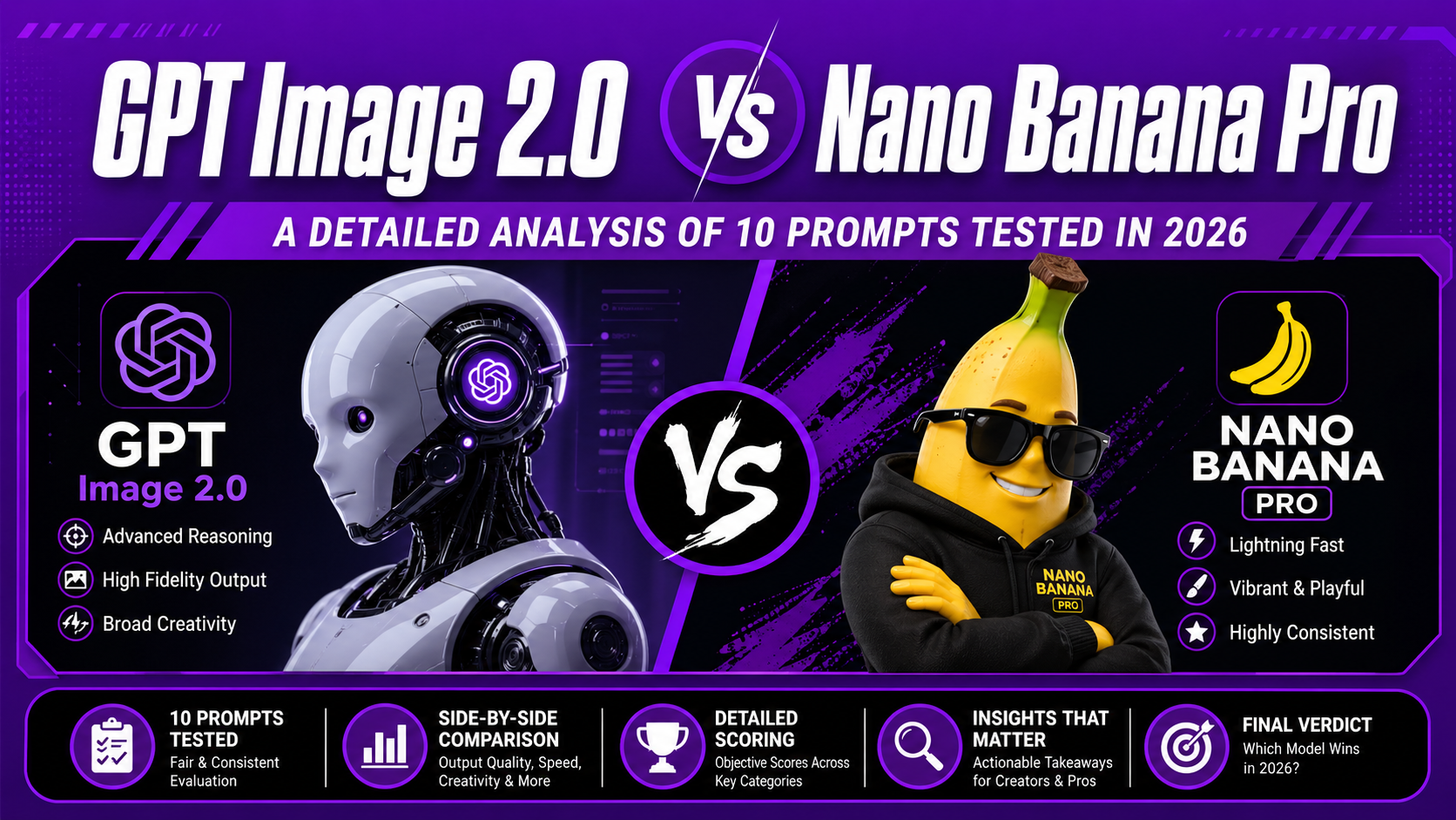 GPT Image 2.0 vs Nano Banana Pro: A Detailed Analysis of 10 Prompts Tested in 2026