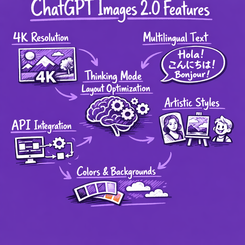 Overview diagram of ChatGPT Images 2.0 architecture and capabilities