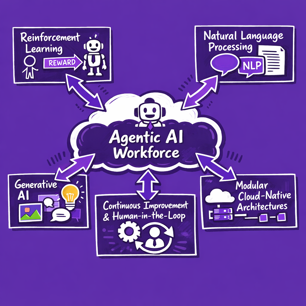 Technological Foundations Enabling Agentic AI Workforce